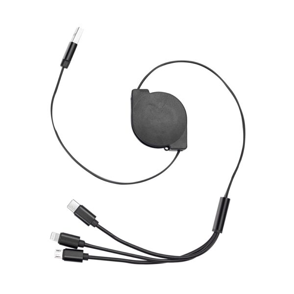 Cabo USB Retrátil 3 em 1